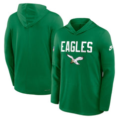 NFL Philadelphia Eagles Sideline Pass Accuracy Dri-FIT Long Sleeve Hoodie T-Shirt