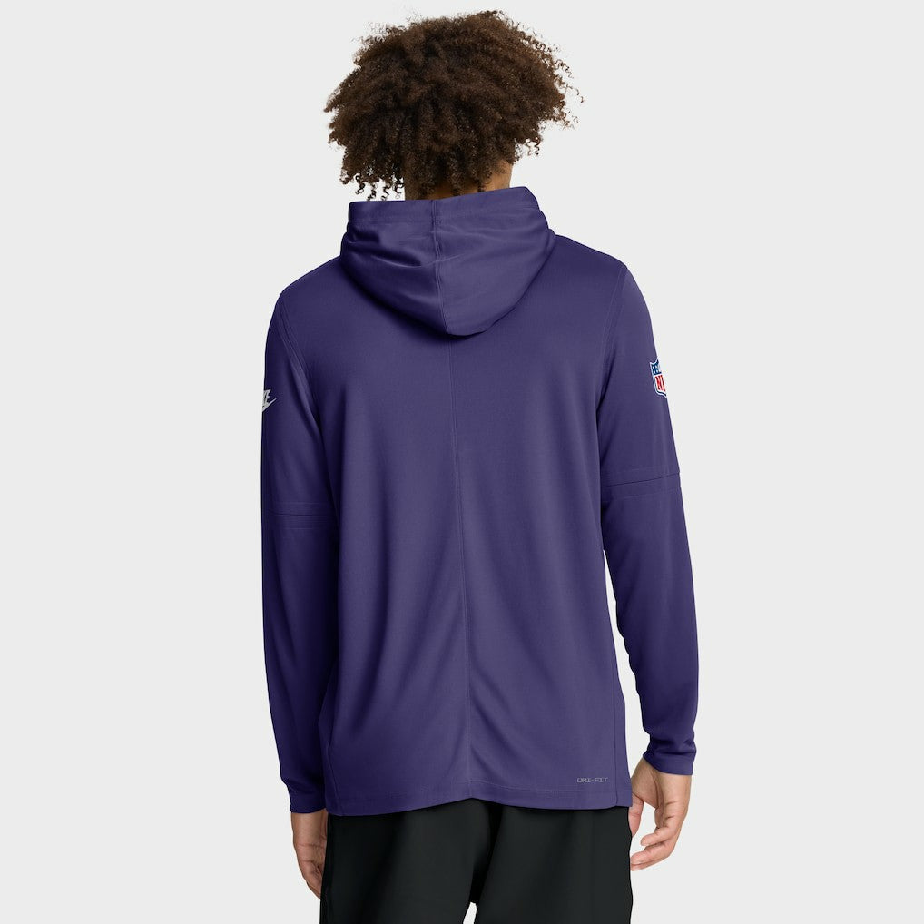 NFL Minnesota Vikings Sideline Pass Accuracy Dri-FIT Long Sleeve Hoodie T-Shirt