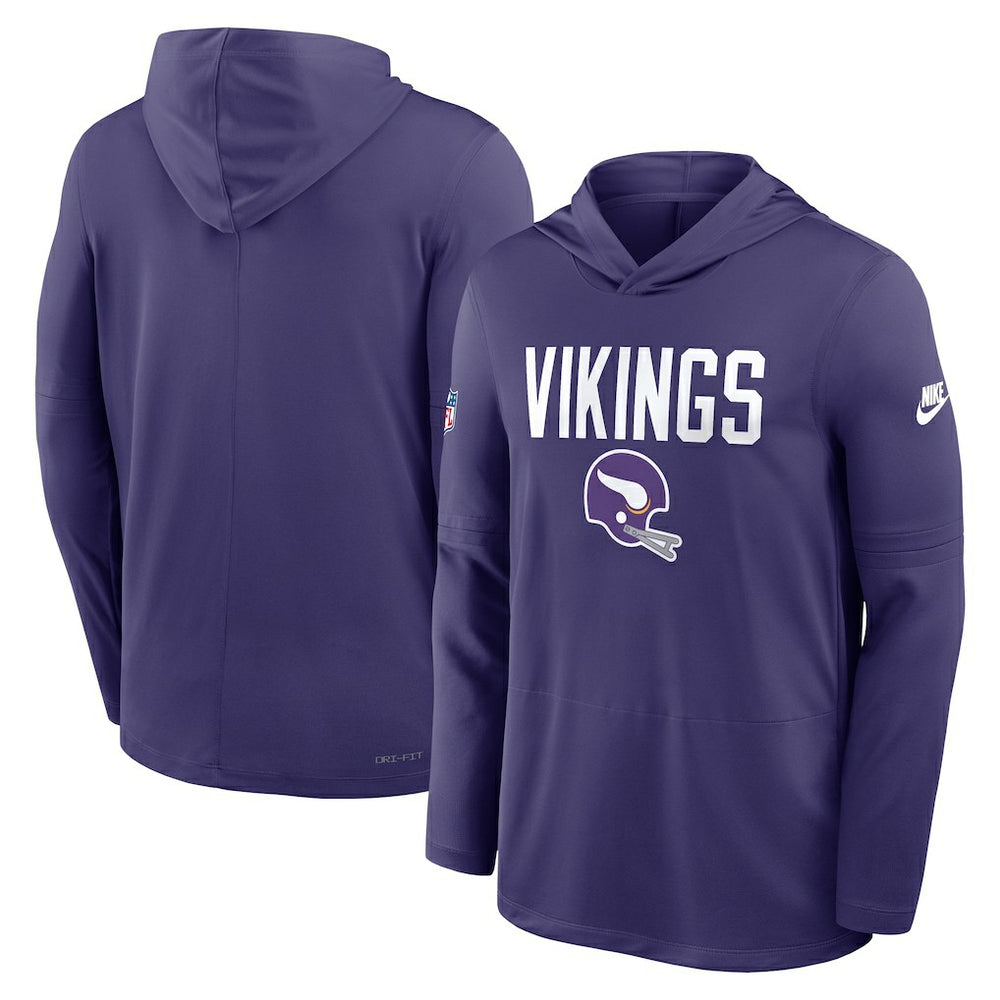 NFL Minnesota Vikings Sideline Pass Accuracy Dri-FIT Long Sleeve Hoodie T-Shirt