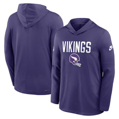 NFL Minnesota Vikings Sideline Pass Accuracy Dri-FIT Long Sleeve Hoodie T-Shirt