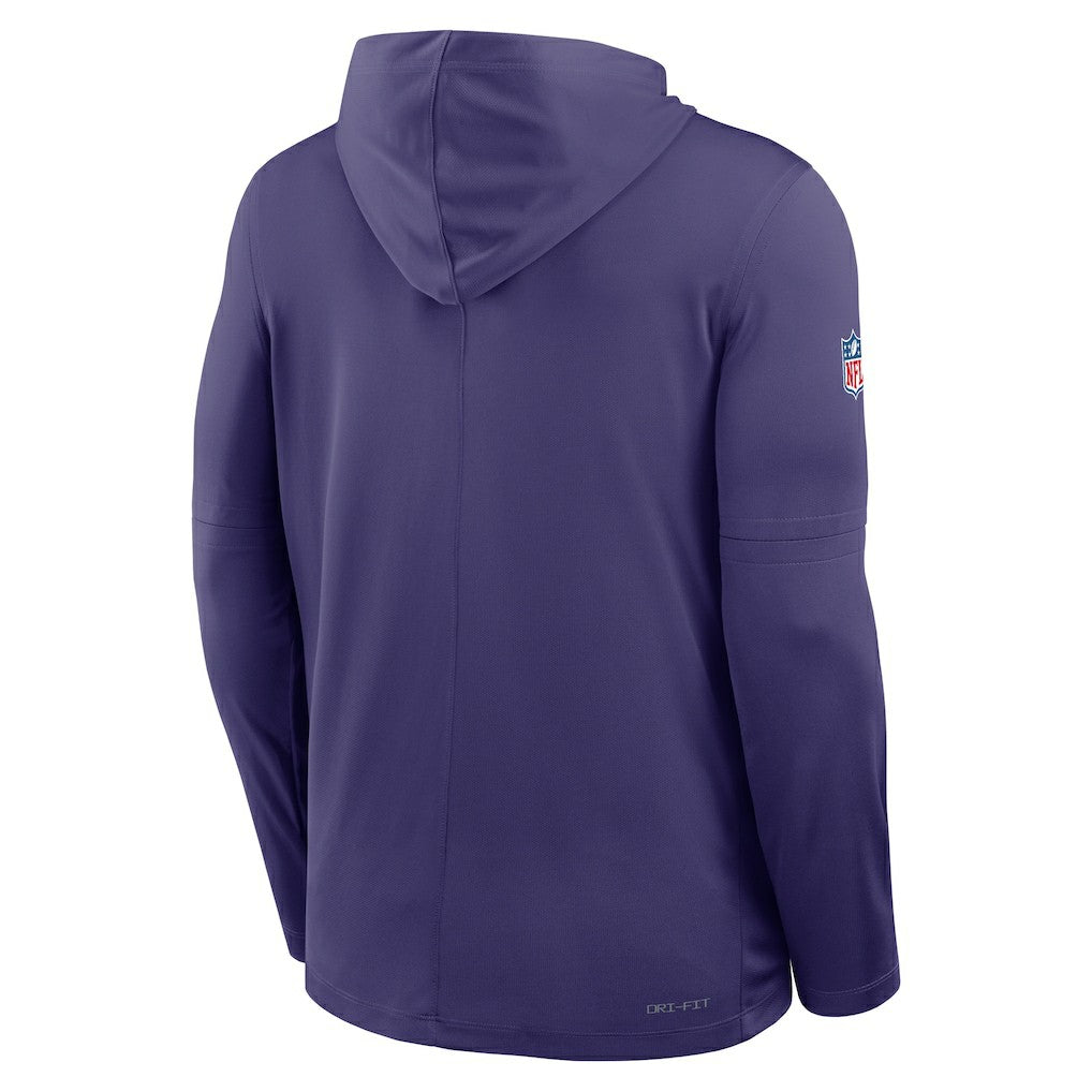 NFL Minnesota Vikings Sideline Pass Accuracy Dri-FIT Long Sleeve Hoodie T-Shirt