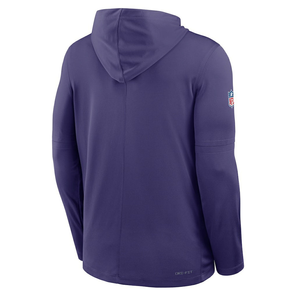 NFL Minnesota Vikings Sideline Pass Accuracy Dri-FIT Long Sleeve Hoodie T-Shirt