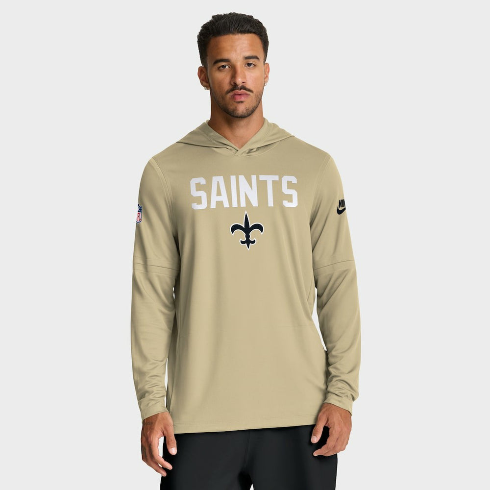NFL New Orleans Saints Sideline Pass Accuracy Dri-FIT Long Sleeve Hoodie T-Shirt