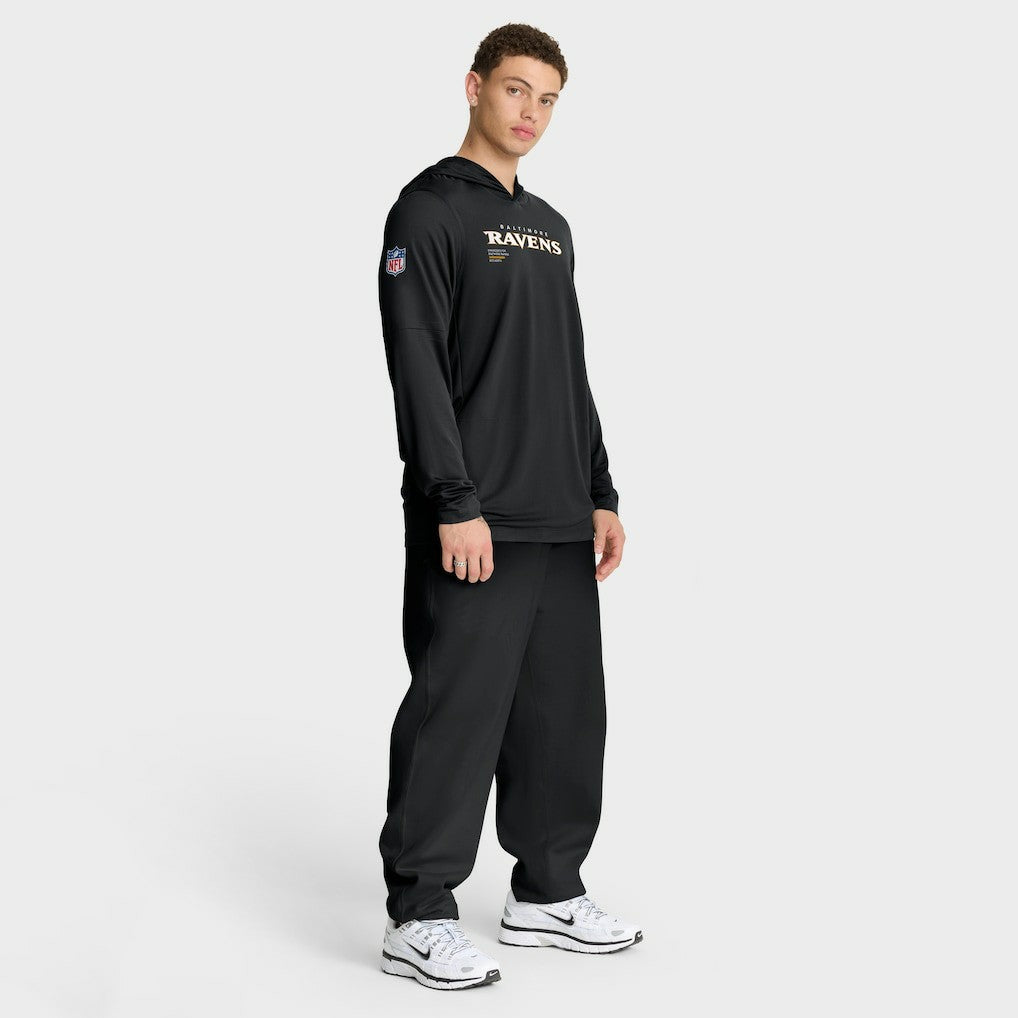 NFL Baltimore Ravens Sideline Pure Fury Performance Long Sleeve Hoodie T-Shirt