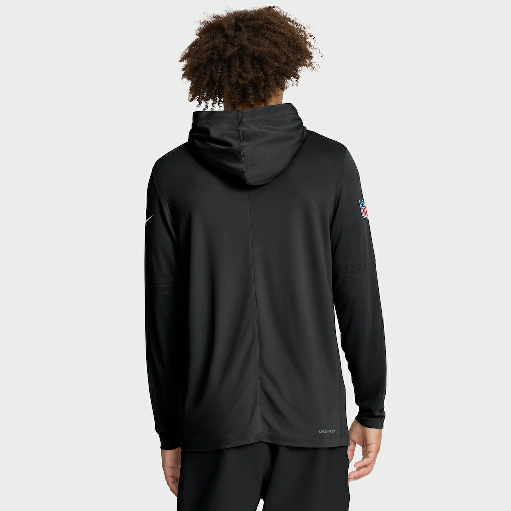 NFL Carolina Panthers Sideline Pure Fury Performance Long Sleeve Hoodie T-Shirt