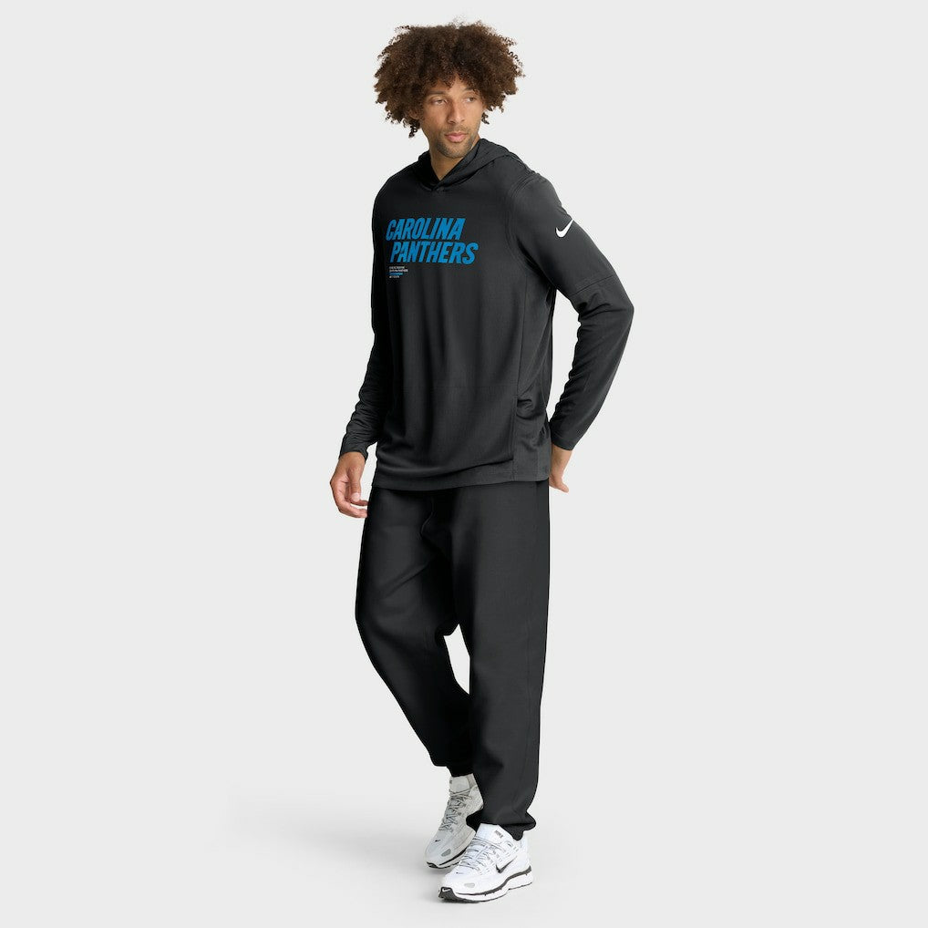 NFL Carolina Panthers Sideline Pure Fury Performance Long Sleeve Hoodie T-Shirt