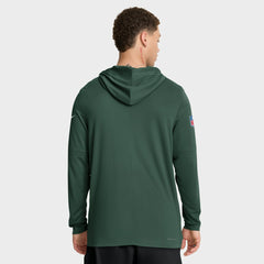NFL Green Bay Packers Sideline Pure Fury Performance Long Sleeve Hoodie T-Shirt
