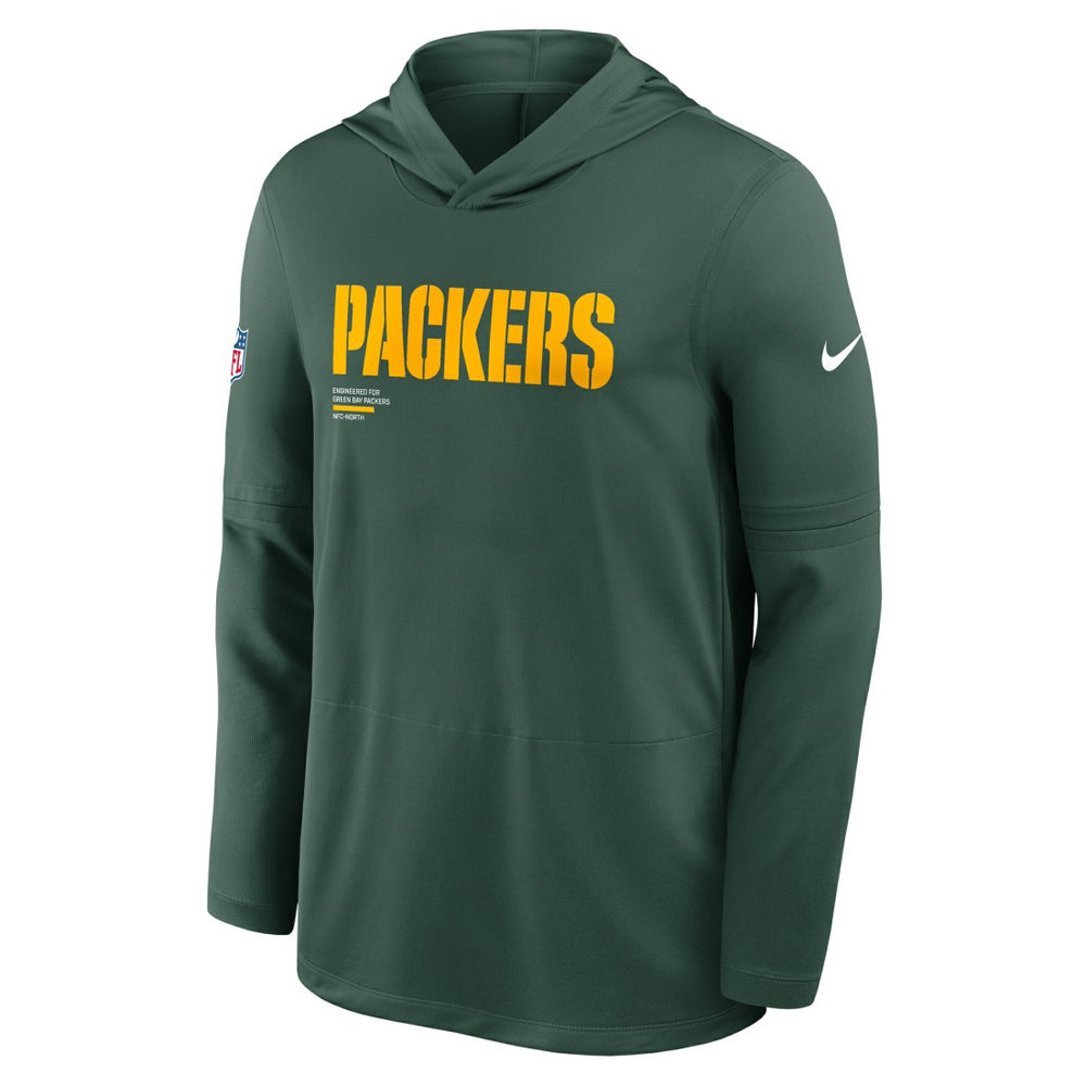 NFL Green Bay Packers Sideline Pure Fury Performance Long Sleeve Hoodie T-Shirt