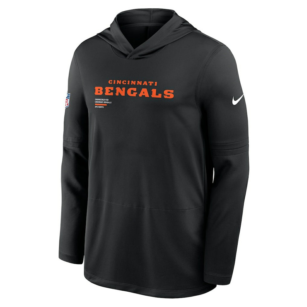NFL Cincinnati Bengals Sideline Pure Fury Performance Long Sleeve Hoodie T-Shirt