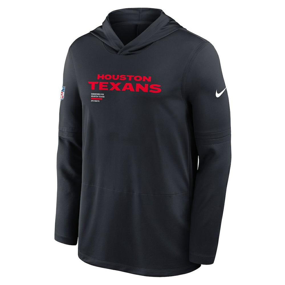 NFL Houston Texans Sideline Pure Fury Performance Long Sleeve Hoodie T-Shirt