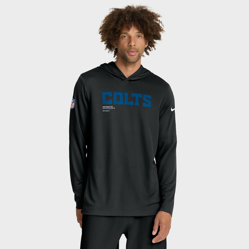 NFL Indianapolis Colts Sideline Pure Fury Performance Long Sleeve Hoodie T-Shirt