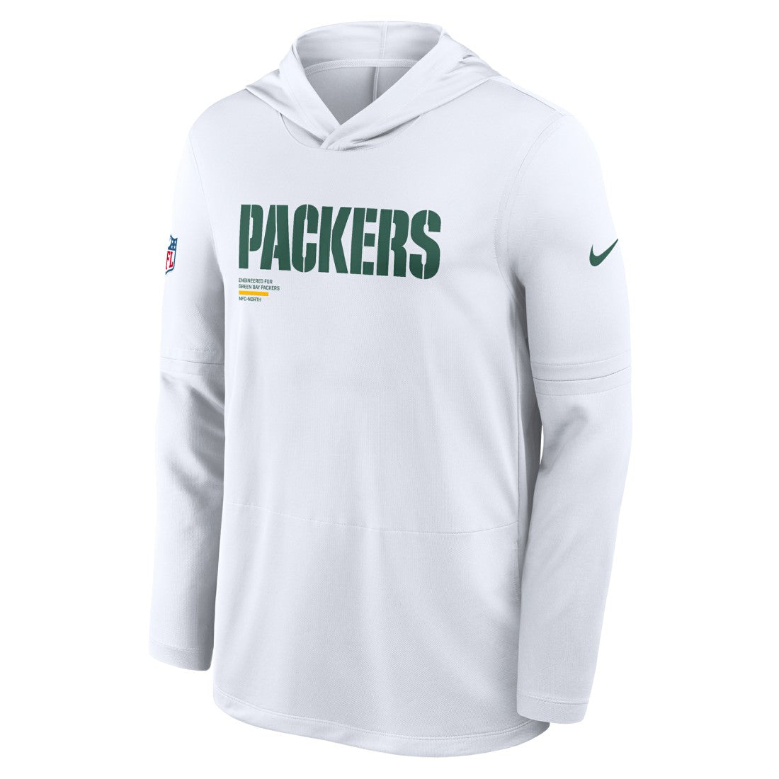 NFL Green Bay Packers Sideline Pure Fury Performance Long Sleeve Hoodie T-Shirt