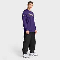 NFL Minnesota Vikings Sideline Pure Fury Performance Long Sleeve Hoodie T-Shirt