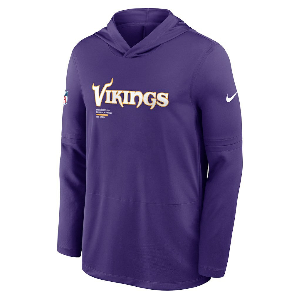 NFL Minnesota Vikings Sideline Pure Fury Performance Long Sleeve Hoodie T-Shirt