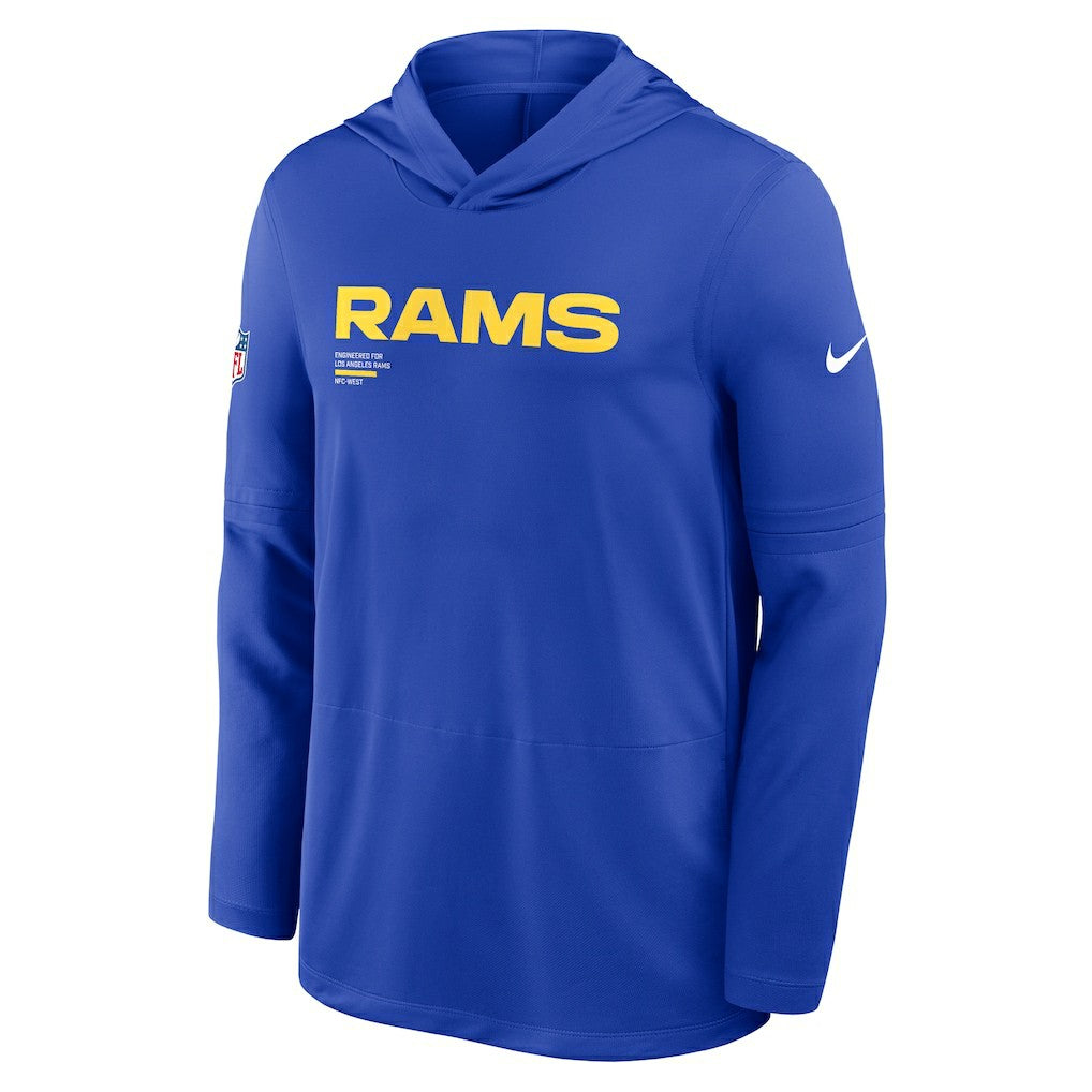 NFL Los Angeles Rams Sideline Pure Fury Performance Long Sleeve Hoodie T-Shirt