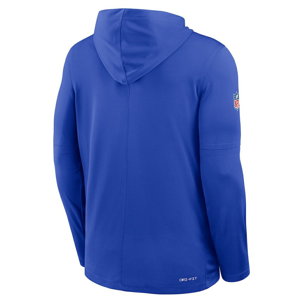 NFL Los Angeles Rams Sideline Pure Fury Performance Long Sleeve Hoodie T-Shirt