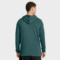 NFL Philadelphia Eagles Sideline Pure Fury Performance Long Sleeve Hoodie T-Shirt