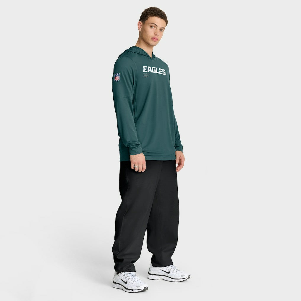NFL Philadelphia Eagles Sideline Pure Fury Performance Long Sleeve Hoodie T-Shirt