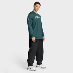 NFL Philadelphia Eagles Sideline Pure Fury Performance Long Sleeve Hoodie T-Shirt
