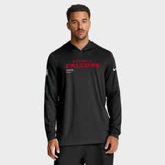 NFL Atlanta Falcons Sideline Pure Fury Performance Long Sleeve Hoodie T-Shirt