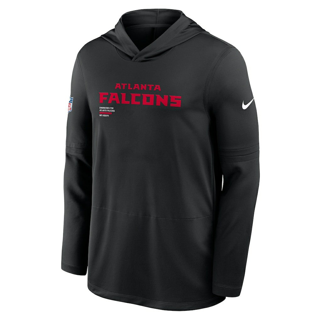 NFL Atlanta Falcons Sideline Pure Fury Performance Long Sleeve Hoodie T-Shirt