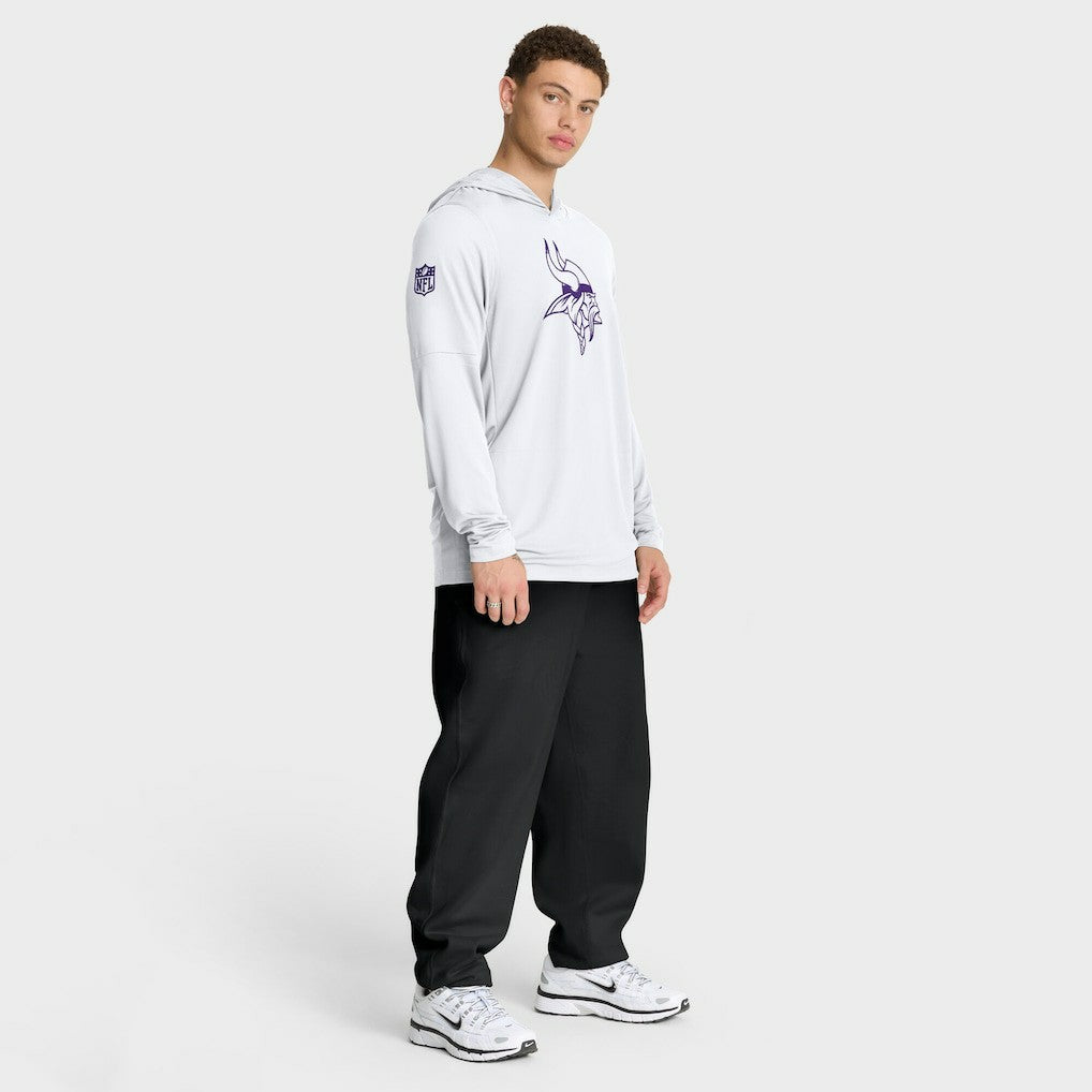 NFL Minnesota Vikings Sideline Option Read Dri-FIT Long Sleeve Hoodie T-Shirt