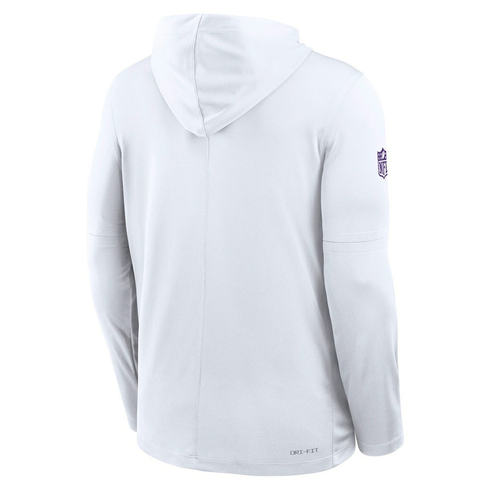NFL Minnesota Vikings Sideline Option Read Dri-FIT Long Sleeve Hoodie T-Shirt