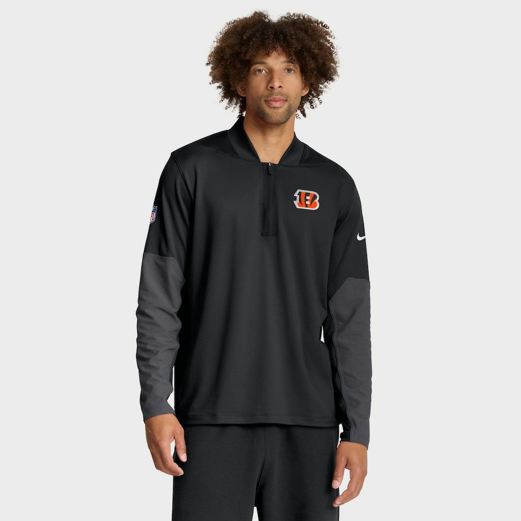 NFL Cincinnati Bengals Sideline Dri-FIT Half-Zip Pullover