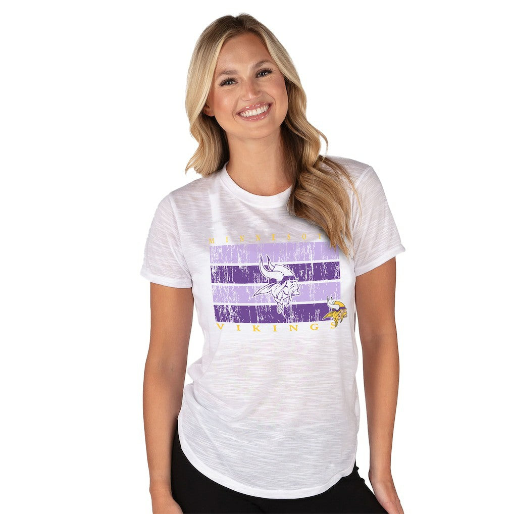 NFL Minnesota Vikings Concepts Sport Women's Infuse Lightweight Slub Knit Top