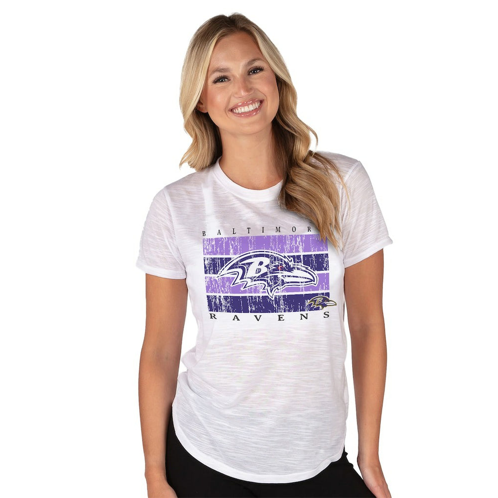 NFL Baltimore Ravens Concepts Sport Women's Infuse Lightweight Slub Knit Top