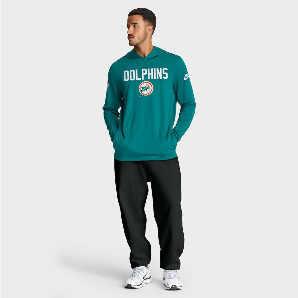 NFL Miami Dolphins Big & Tall Alt Pack Dri-FIT Long Sleeve Hoodie T-Shirt