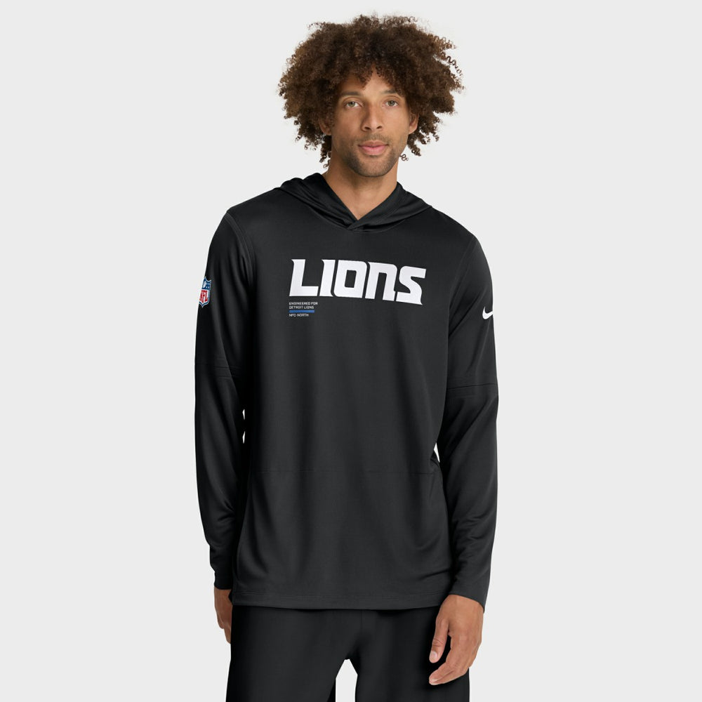 NFL Detroit Lions Big & Tall Sideline Dri-FIT Long Sleeve Hoodie T-Shirt