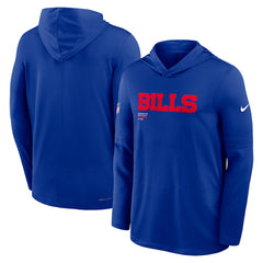 NFL Buffalo Bills Big & Tall Sideline Dri-FIT Long Sleeve Hoodie T-Shirt