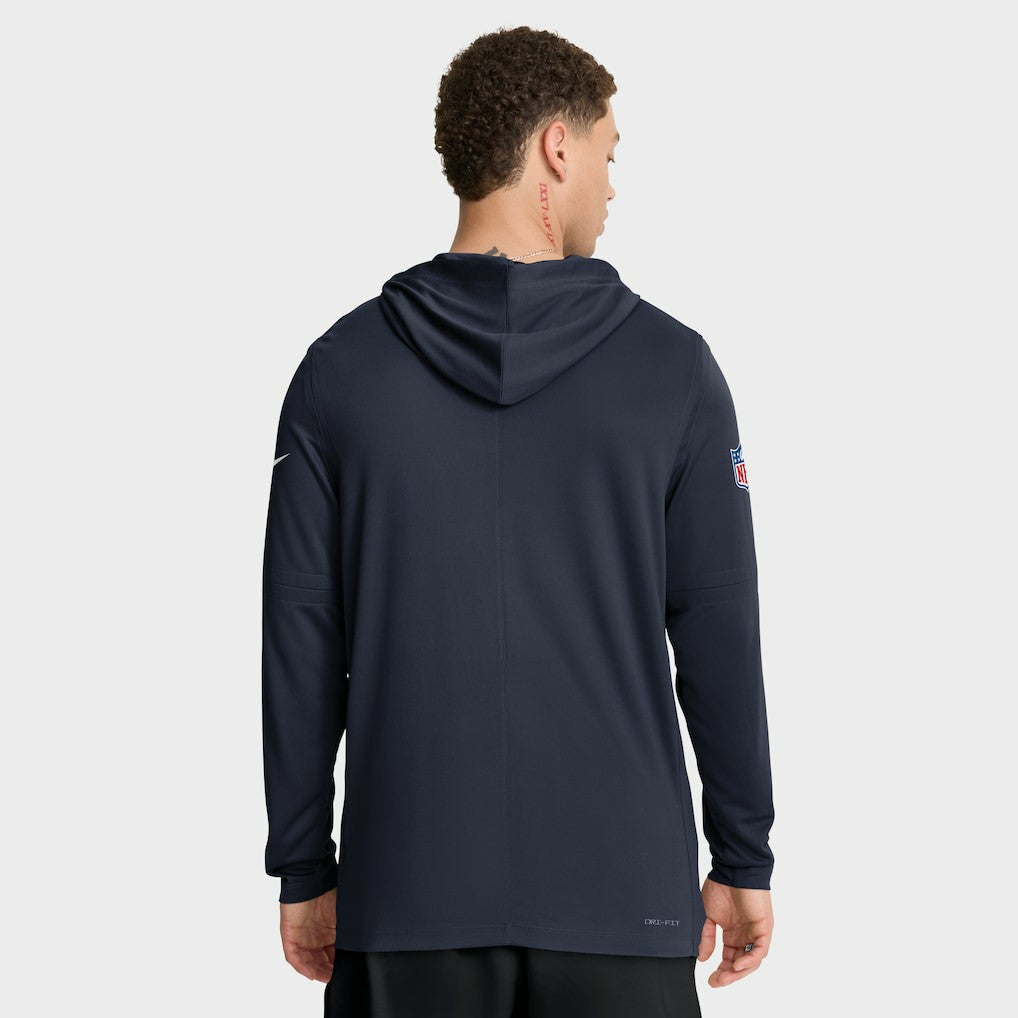 NFL Chicago Bears Big & Tall Sideline Dri-FIT Long Sleeve Hoodie T-Shirt