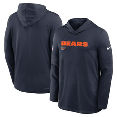 NFL Chicago Bears Big & Tall Sideline Dri-FIT Long Sleeve Hoodie T-Shirt