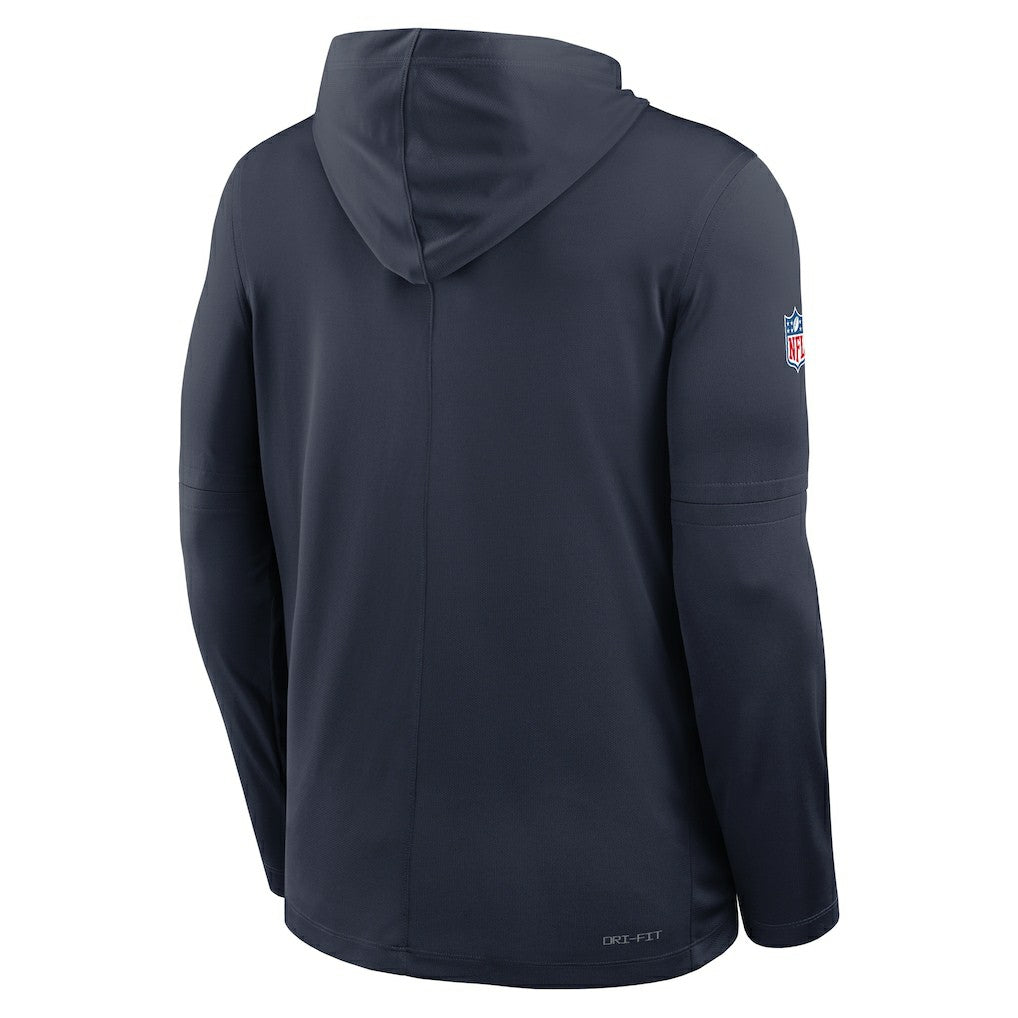 NFL Chicago Bears Big & Tall Sideline Dri-FIT Long Sleeve Hoodie T-Shirt