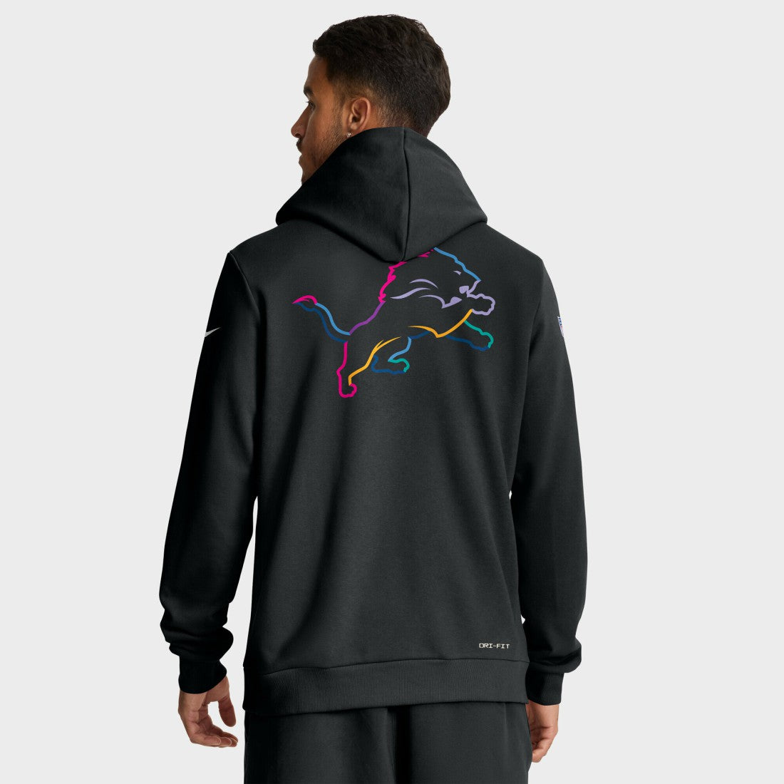 NFL Detroit Lions Tall 2025 NFL Crucial Catch Sideline Standard Issue Dri-FIT Hoodie