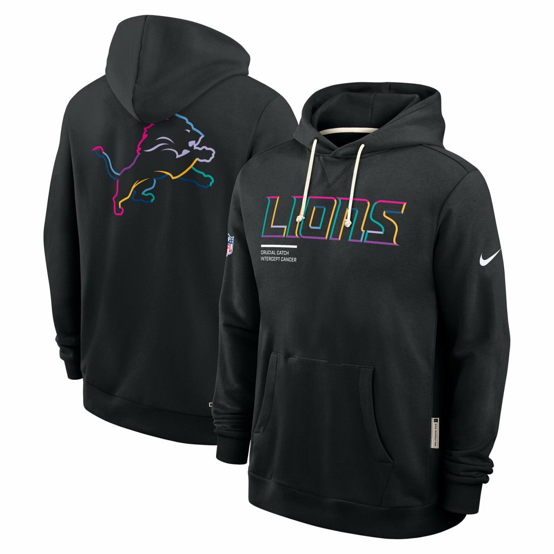 NFL Detroit Lions Tall 2025 NFL Crucial Catch Sideline Standard Issue Dri-FIT Hoodie