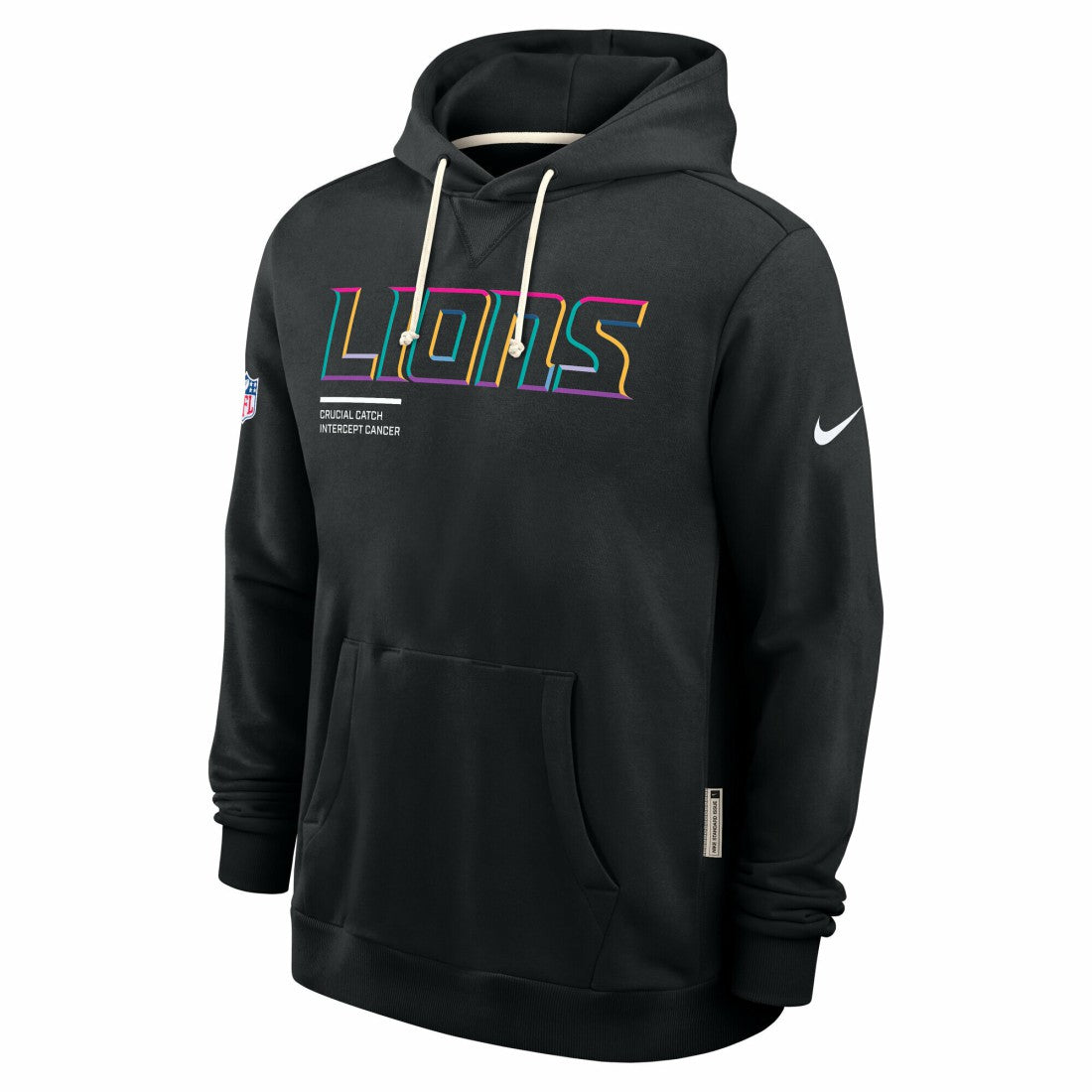 NFL Detroit Lions Tall 2025 NFL Crucial Catch Sideline Standard Issue Dri-FIT Hoodie