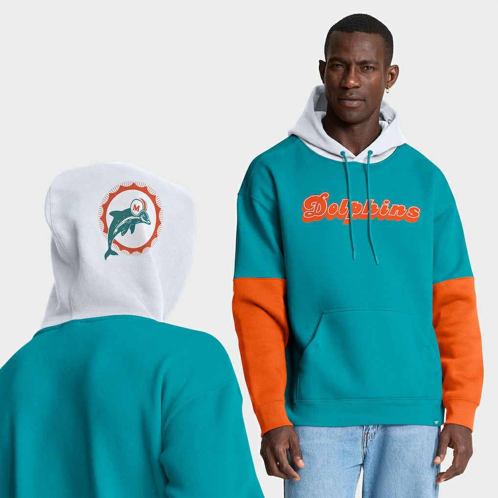 NFL Miami Dolphins Helmet Retro Pullover Hoodie