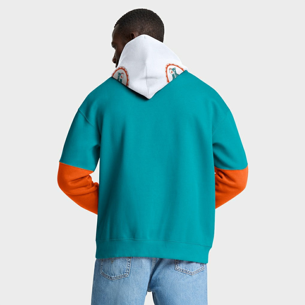NFL Miami Dolphins Helmet Retro Pullover Hoodie