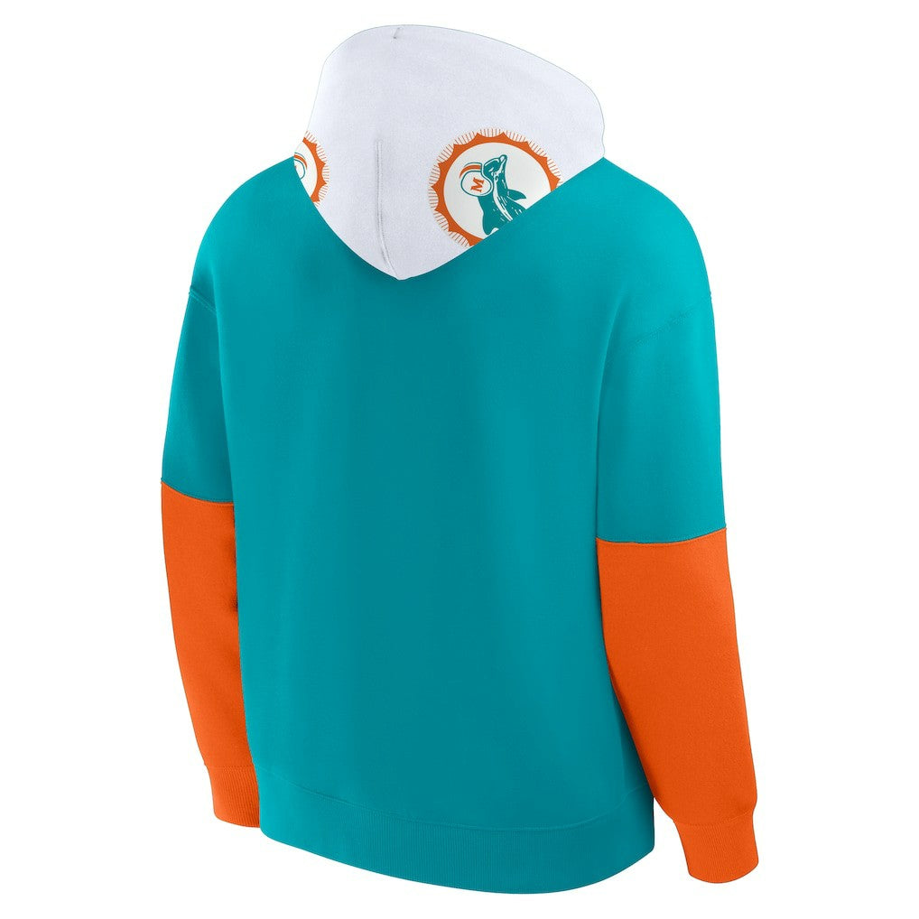 NFL Miami Dolphins Helmet Retro Pullover Hoodie