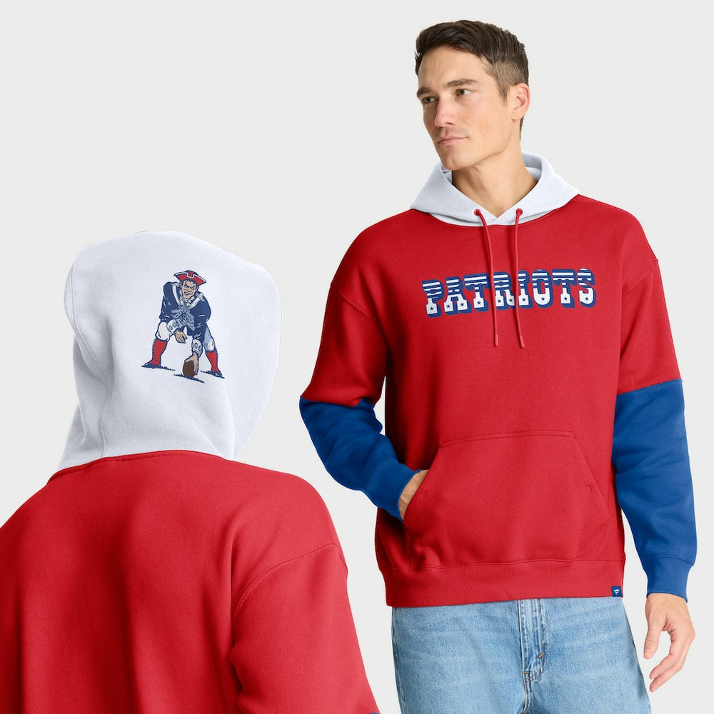 NFL New England Patriots Helmet Retro Pullover Hoodie