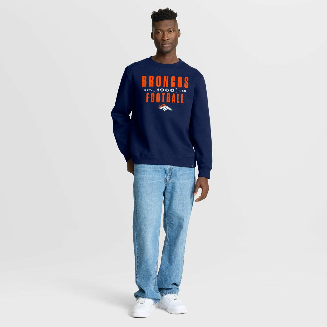 NFL Denver Broncos Powerful Throw Legacy Pullover Sweatshirt
