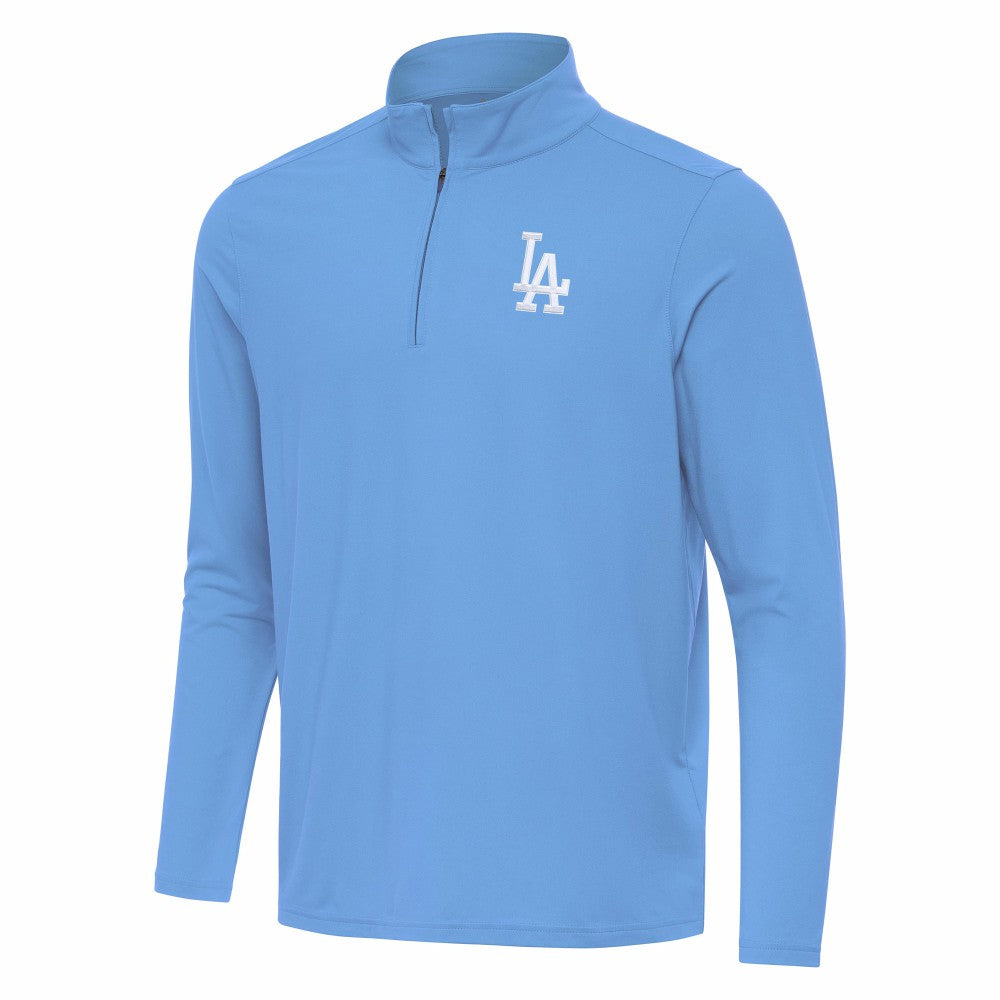 Los Angeles Dodgers Antigua Intent Quarter-Zip Top - Powder Blue