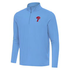 Philadelphia Phillies Antigua Intent Quarter-Zip Top - Powder Blue