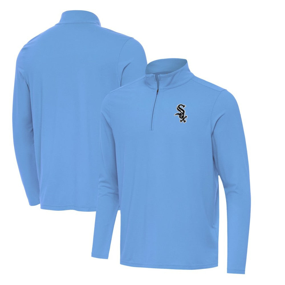 Chicago White Sox Antigua Intent Quarter-Zip Top - Powder Blue