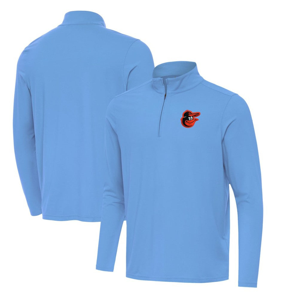 Baltimore Orioles Antigua Intent Quarter-Zip Top - Powder Blue