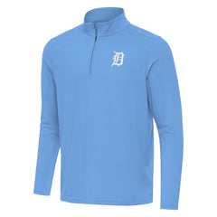 Detroit Tigers Antigua Intent Quarter-Zip Top - Powder Blue