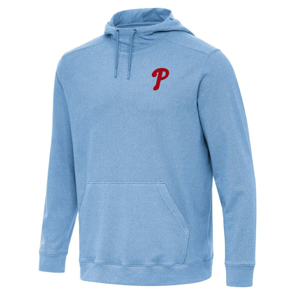 Philadelphia Phillies Antigua Cloud Pullover Hoodie - Heather Powder Blue